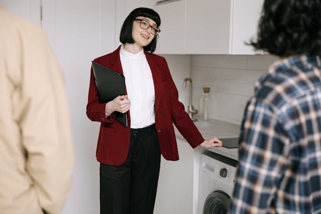 a landlord conducting a property showing